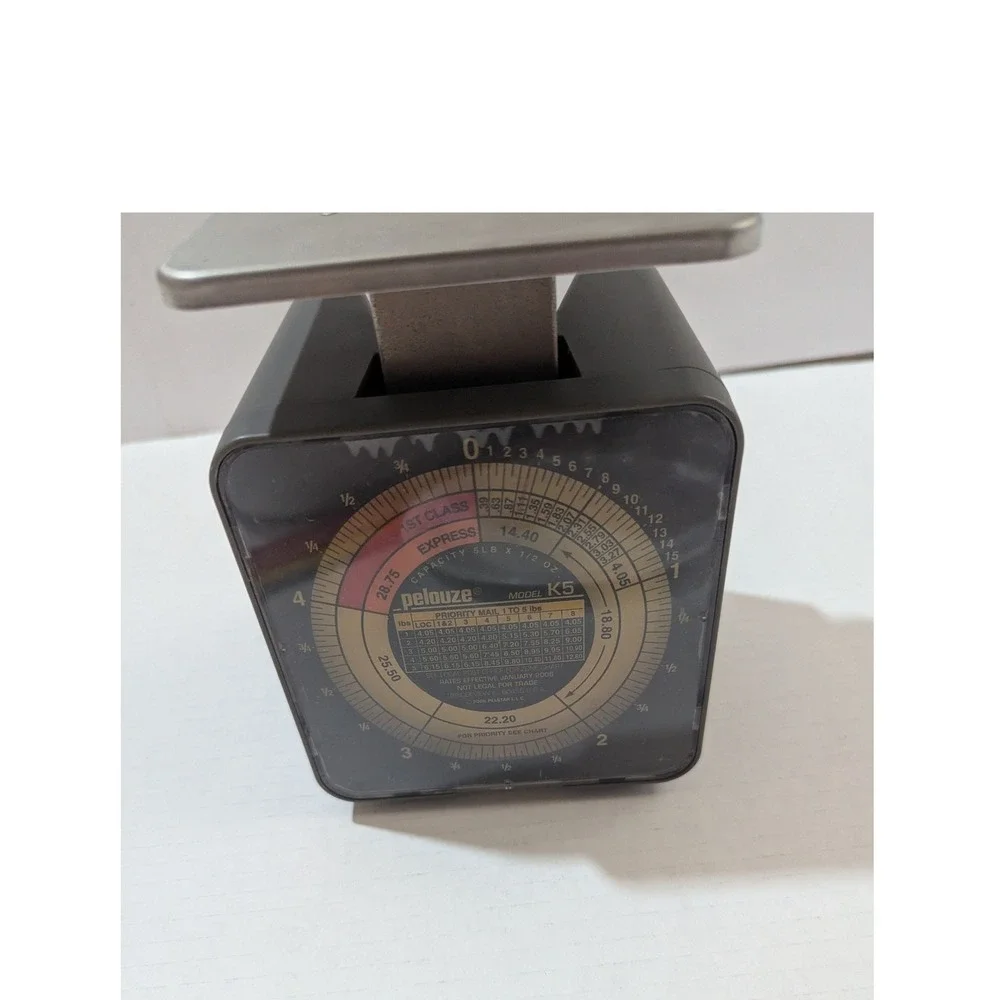 Pelouze Model K5 Mechanical Postal‎ Scale 5 lb Capacity Gray Office Shipping